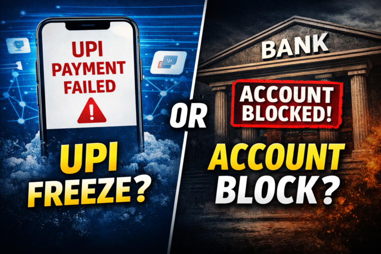 UPI Freeze vs Account Block
