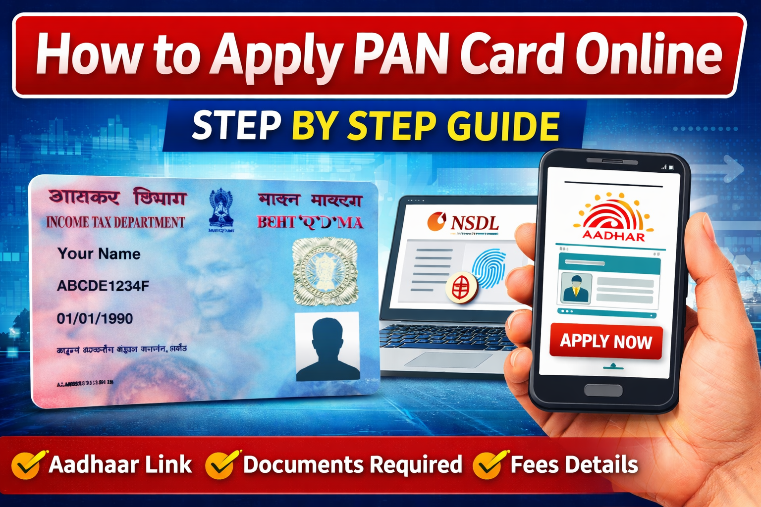 HOW TO APPLY PAN CARD TELUGU