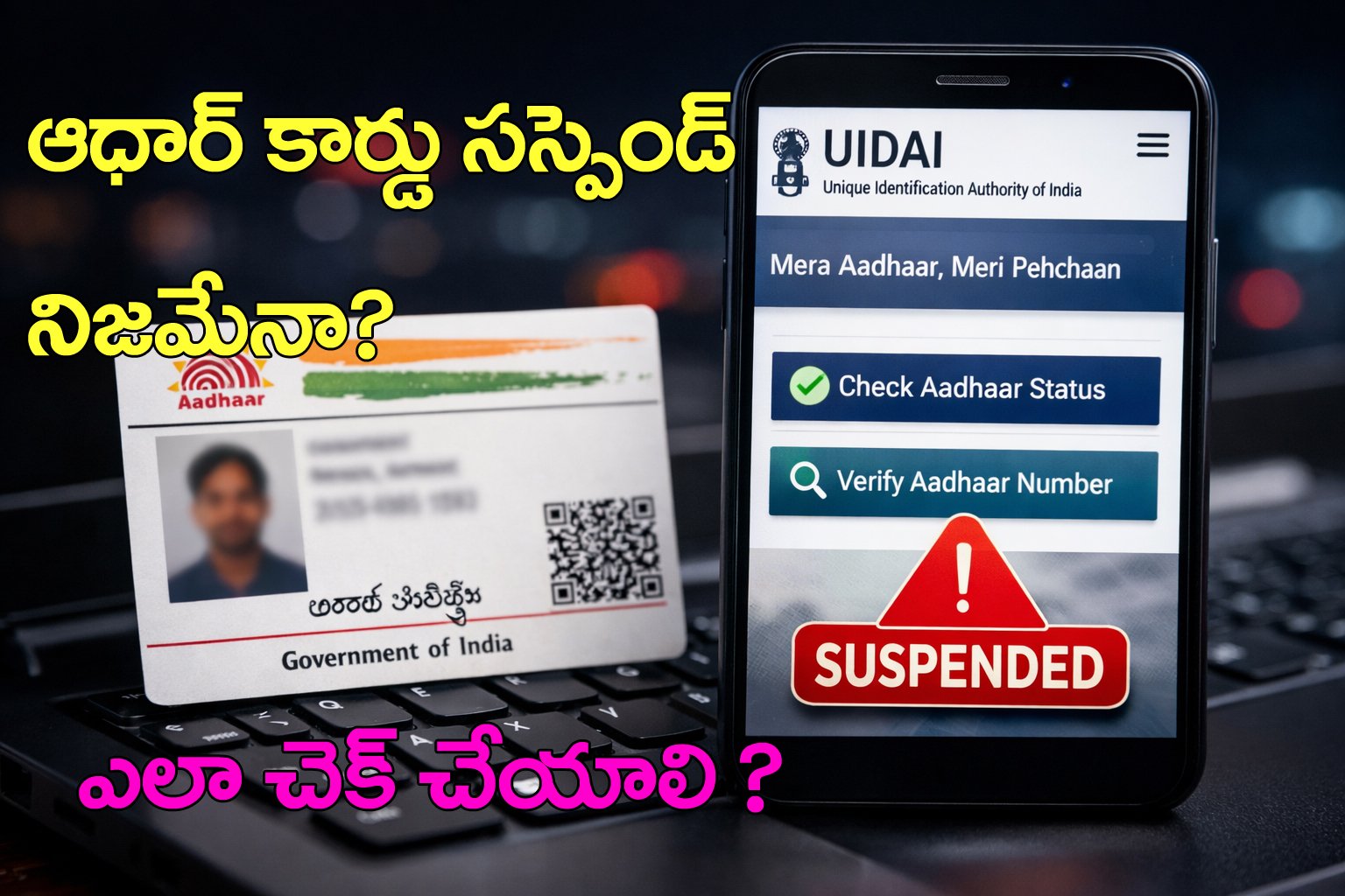 aadhaar card suspend