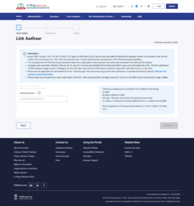 aadhaar pan link